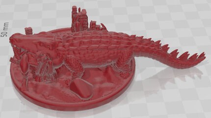 Stretch Crocs And Lizards Minis - Swamp of Sorrows - Pathfinder - Dungeons & Dragons -RPG- Tabletop-Terrain - 28 mm / 1"- Aether Studios