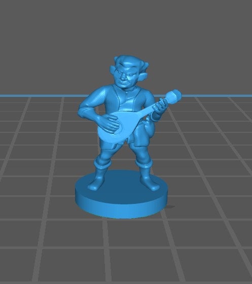 Hafling Bard Mini - DND - Pathfinder - Dungeons & Dragons - RPG - Tabletop - mz4250- Miniature-28mm-1"Scale