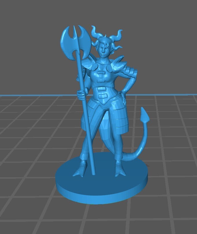 Tiefling Cleric Mini - DND - Pathfinder - Dungeons & Dragons - RPG - Tabletop - mz4250- Miniature - 28 mm - 1" Scale