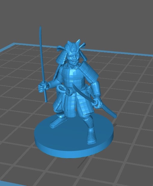 Samurai Mini - DND - Pathfinder - Dungeons & Dragons - RPG - Tabletop - mz4250- Miniature-28mm-1"Scale