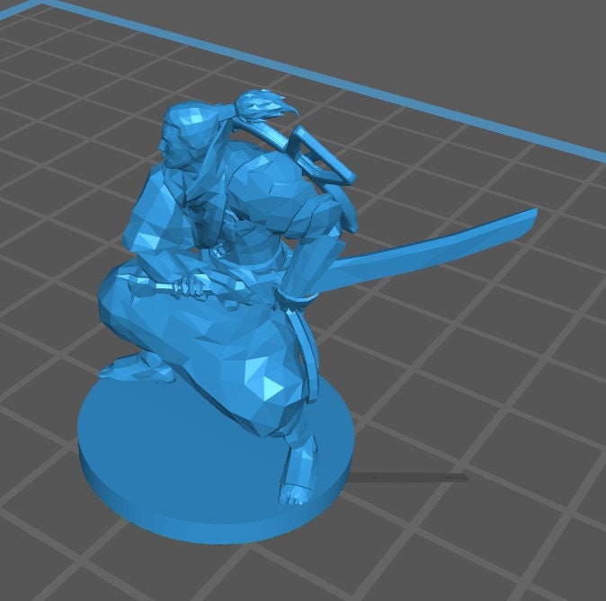 Samurai Mini - DND - Pathfinder - Dungeons & Dragons - RPG - Tabletop - mz4250- Miniature-28mm-1"Scale