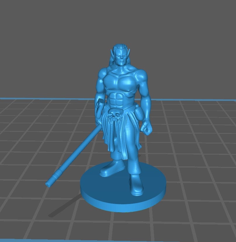 Half Orc Monk Mini - DND - Pathfinder - Dungeons & Dragons - RPG - Tabletop - mz4250- Miniature-28mm-1"Scale