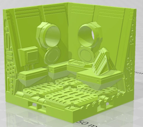 Crew Quarters Set 1 - Space Ships 3 - Pathfinder - Dungeons & Dragons -RPG- Tabletop-Terrain-28 mm/1-AetherStudios