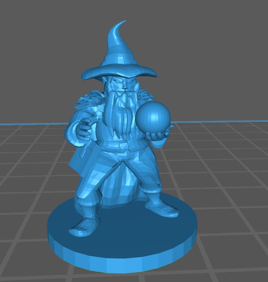Wizard Mini Dwarf Wizard Mini - DND - Pathfinder - Dungeons & Dragons - RPG - Tabl