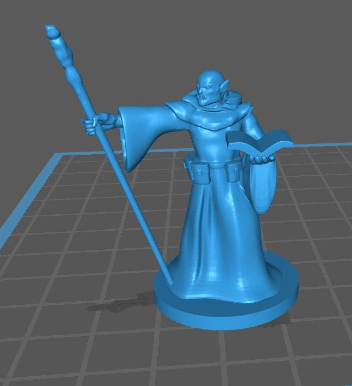 Other Races Wizard Mini - DND - Pathfinder - Dungeons & Dragons - RPG - Tabletop - mz4250- Miniature - 28 mm - 1" Scale