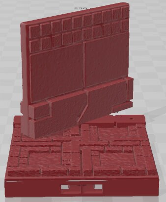 Wall 1 Secret Doors  - Aztlan - Pathfinder - Dungeons & Dragons -RPG- Tabletop-Terrain-28 mm / 1"- Aether Studios