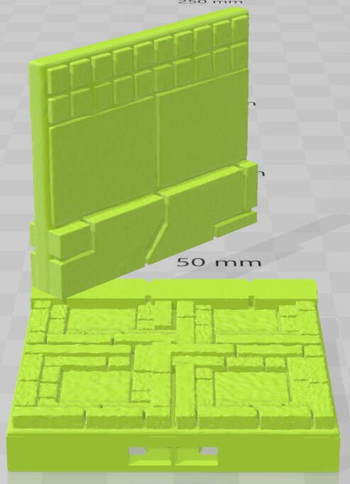 Wall 1 Secret Doors  - Aztlan - Pathfinder - Dungeons & Dragons -RPG- Tabletop-Terrain-28 mm / 1"- Aether Studios