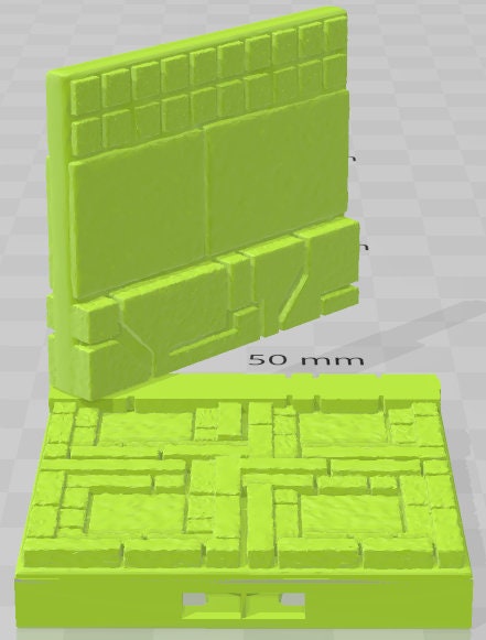 Wall 2 Secret Doors  - Aztlan - Pathfinder - Dungeons & Dragons -RPG- Tabletop-Terrain-28 mm / 1"- Aether Studios