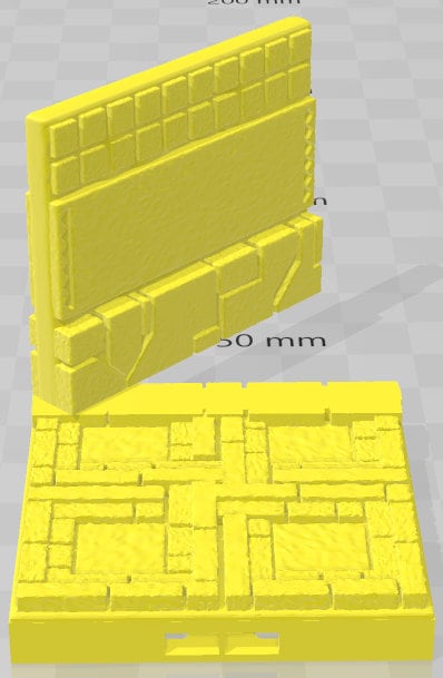 Wall 3 Secret Doors  - Aztlan - Pathfinder - Dungeons & Dragons -RPG- Tabletop-Terrain-28 mm / 1"- Aether Studios