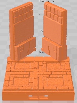 Wall 4 Secret Doors  - Aztlan - Pathfinder - Dungeons & Dragons -RPG- Tabletop-Terrain-28 mm / 1"- Aether Studios