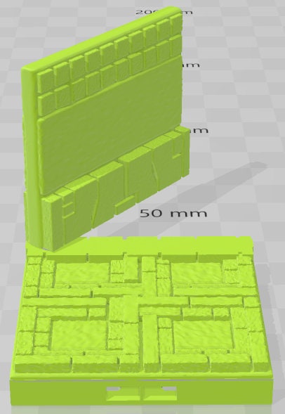 Wall 4 Secret Doors  - Aztlan - Pathfinder - Dungeons & Dragons -RPG- Tabletop-Terrain-28 mm / 1"- Aether Studios