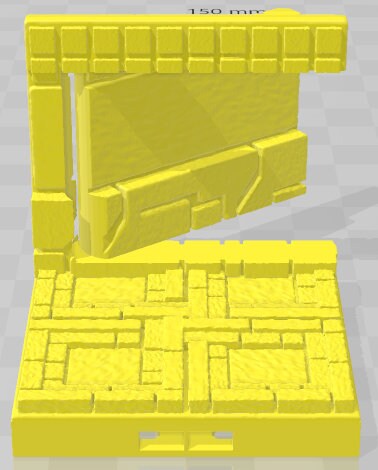 Wall 5 Secret Doors  - Aztlan - Pathfinder - Dungeons & Dragons -RPG- Tabletop-Terrain-28 mm / 1"- Aether Studios