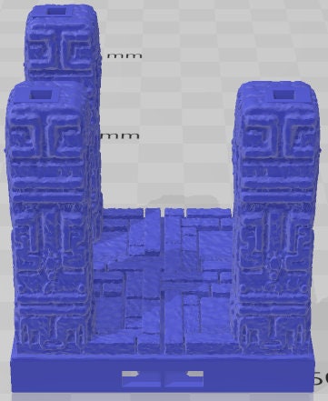 Pillars Style 4 Set 1 - Aztlan 2 Reforged - Pathfinder - Dungeons & Dragons -RPG- Tabletop-Terrain-28 mm / 1"- Aether Studios