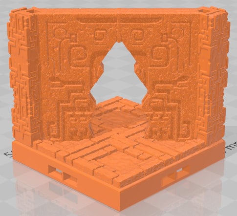 Diagonal Walls - Aztlan 4 Reforged - Pathfinder - Dungeons & Dragons -RPG- Tabletop-Terrain-28 mm / 1"- Aether Studios
