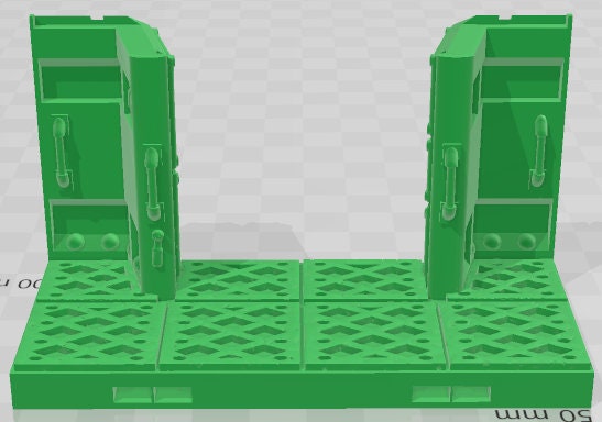 Clan Onasan Line Normal Car Sides - Electro Rail Trains -Pathfinder-Dungeons&Dragons-RPG-Tabletop-Terrain-28mm-AetherStudios