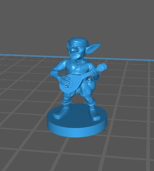 Goblin Bard Mini - DND - Pathfinder - Dungeons & Dragons - RPG - Tabletop - mz4250- Miniature-28mm-1"Scale