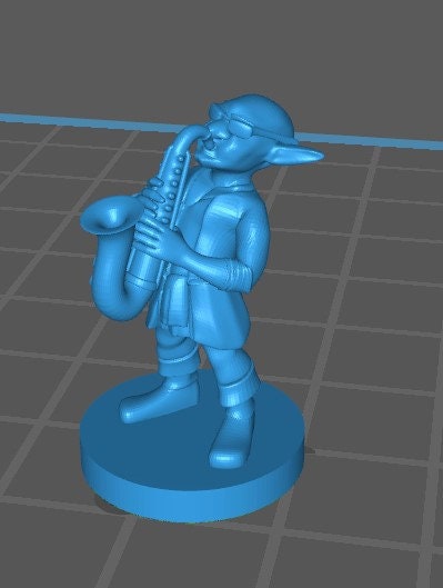 Goblin Bard Mini - DND - Pathfinder - Dungeons & Dragons - RPG - Tabletop - mz4250- Miniature-28mm-1"Scale