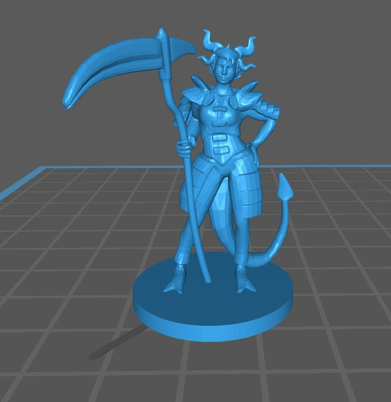 Tiefling Cleric Mini - DND - Pathfinder - Dungeons & Dragons - RPG - Tabletop - mz4250- Miniature - 28 mm - 1" Scale