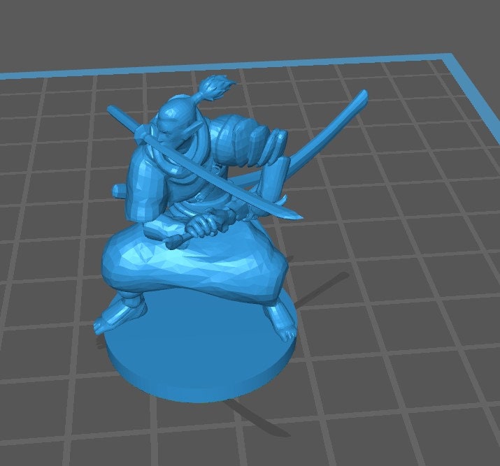 Samurai Mini - DND - Pathfinder - Dungeons & Dragons - RPG - Tabletop - mz4250- Miniature-28mm-1"Scale