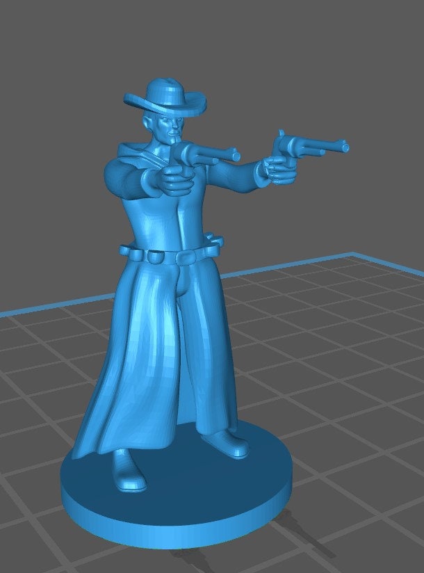 Human Gunslinger Mini - DND - Pathfinder - Dungeons & Dragons - RPG - Tabletop - mz4250- Miniature-28mm-1"Scale