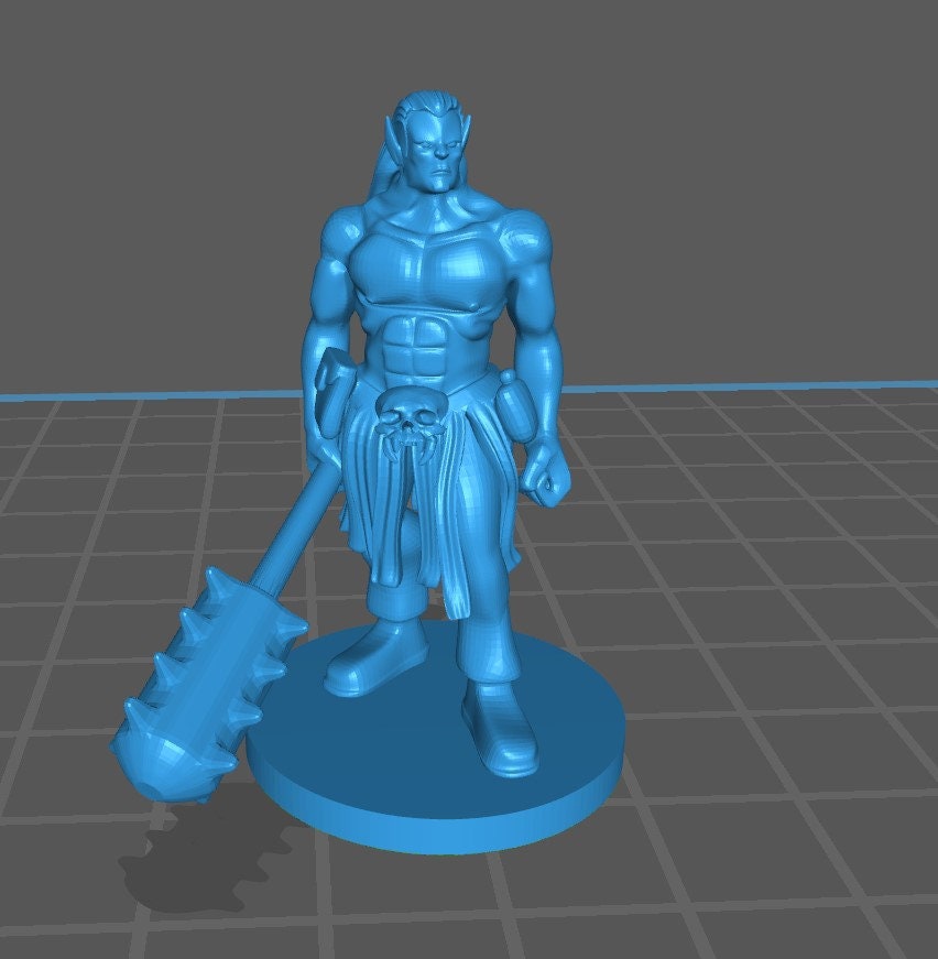 Half Orc Monk Mini - DND - Pathfinder - Dungeons & Dragons - RPG - Tabletop - mz4250- Miniature-28mm-1"Scale