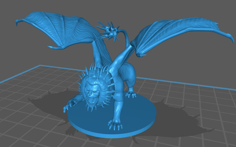 Manticore Mini - DND - Pathfinder - Dungeons & Dragons - RPG - Tabletop - mz4250- Miniature-28mm-1"Scale