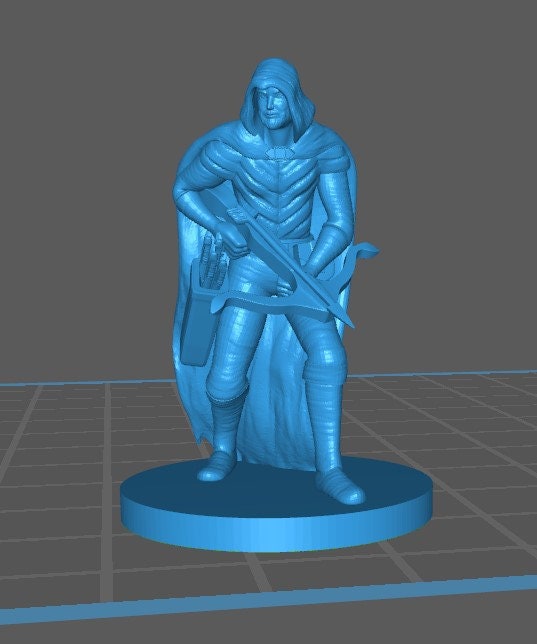 Human Ranger Mini Human Rangers with Crossbows Mini - DND - Pathfinder - Dungeons & Drag