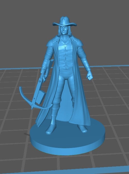 Human Ranger Mini Human Rangers with Crossbows Mini - DND - Pathfinder - Dungeons & Drag