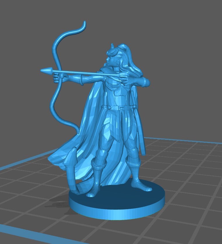 Dnd Ranger Mini Tiefling Rangers Mini - DND - Pathfinder - Dungeons & Dragons - RPG