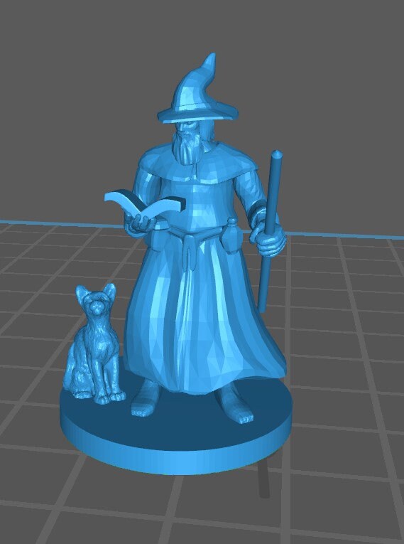 Human Wizard Mini - DND - Pathfinder - Dungeons & Dragons - RPG - Tabletop - mz4250- Miniature - 28 mm - 1" Scale