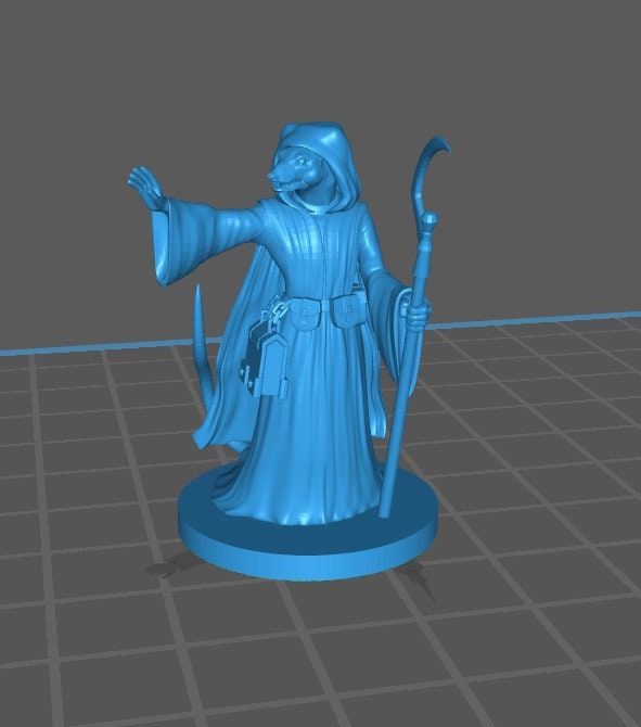 Other Races Wizard Mini - DND - Pathfinder - Dungeons & Dragons - RPG - Tabletop - mz4250- Miniature - 28 mm - 1" Scale