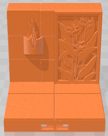 Seraphim Juves Nature Temple Sconce Wall 2x2 Tiles - Seraphim -Pathfinder-Dungeons&Dragons-RPG-Tabletop-Terrain-28mm-AetherStudios