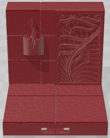 Seraphim Juves Nature Temple Sconce Wall 2x2 Tiles - Seraphim -Pathfinder-Dungeons&Dragons-RPG-Tabletop-Terrain-28mm-AetherStudios