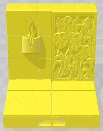 Seraphim Juves Nature Temple Sconce Wall 2x2 Tiles - Seraphim -Pathfinder-Dungeons&Dragons-RPG-Tabletop-Terrain-28mm-AetherStudios