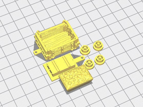 Mine Carts (3 Pack) for FDG Mine Caverns - DragonLock - DND - Pathfinder - RPG - Dungeon & Dragons - 28 mm / 1" - Terrain - Fat Dragon Games