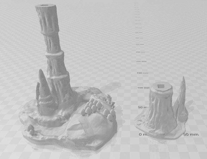 Wet Cavern Pillars - Cavern - Skyless Realms - DND - Dungeons & Dragons - RPG - Tabletop - EC3D - Miniature - 28 mm - 1" scale