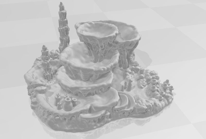 Wet Cavern Pillars - Cavern - Skyless Realms - DND - Dungeons & Dragons - RPG - Tabletop - EC3D - Miniature - 28 mm - 1" scale