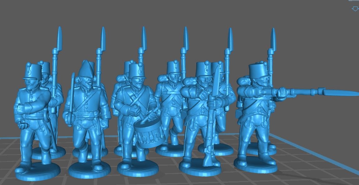 Napoleonic Austrian  Grenzer Btg - 11 minis - Great for Table Top War Games And Dioramas - Historical Wargaming - Resin 28mm Miniatures