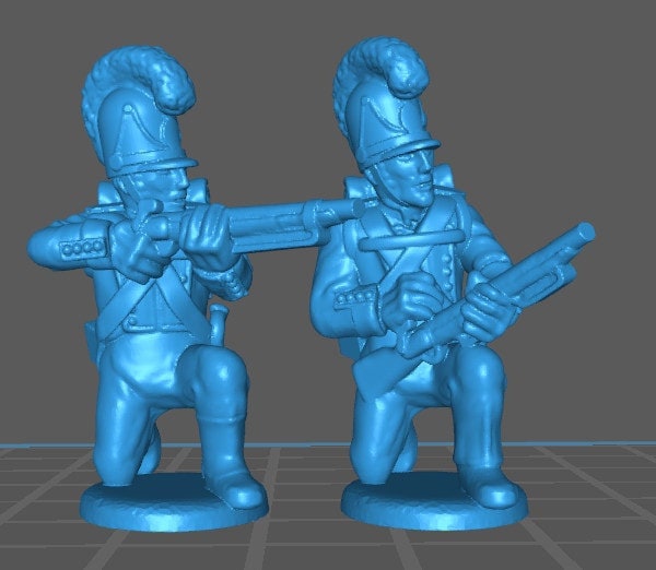 Bavarian Jaegers skirmishing - 9 minis - War Games And Dioramas - Historical Wargaming -Resin 28mm