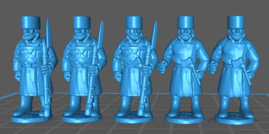 Russian Opolchenie - 14 minis - War Games And Dioramas - Historical Wargaming -Resin 28mm