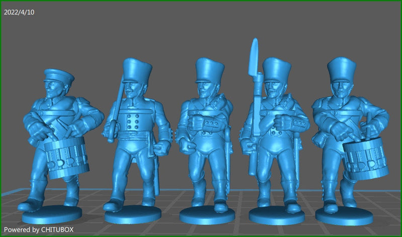 Prussian Reserve Infantry btgs 1813-15 - 15 minis - War Games And Dioramas - Historical Wargaming -Resin 28mm