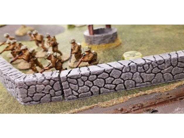 Stone Fence - Full Set - Great for Table Top War Games And Dioramas - 28 mm Miniatures - Bolt Action