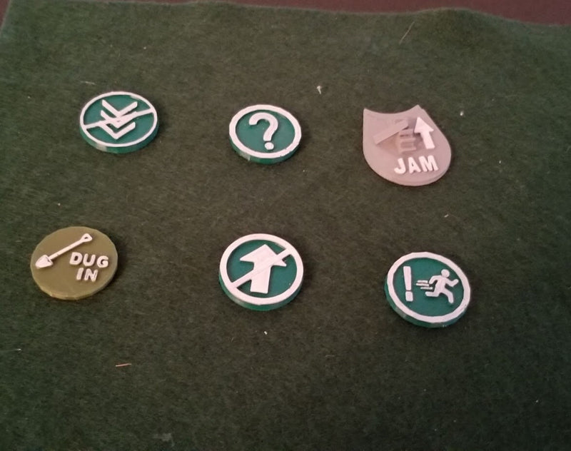 Common Situation Markers Set - War Games And Dioramas - 28 mm - Bolt Action