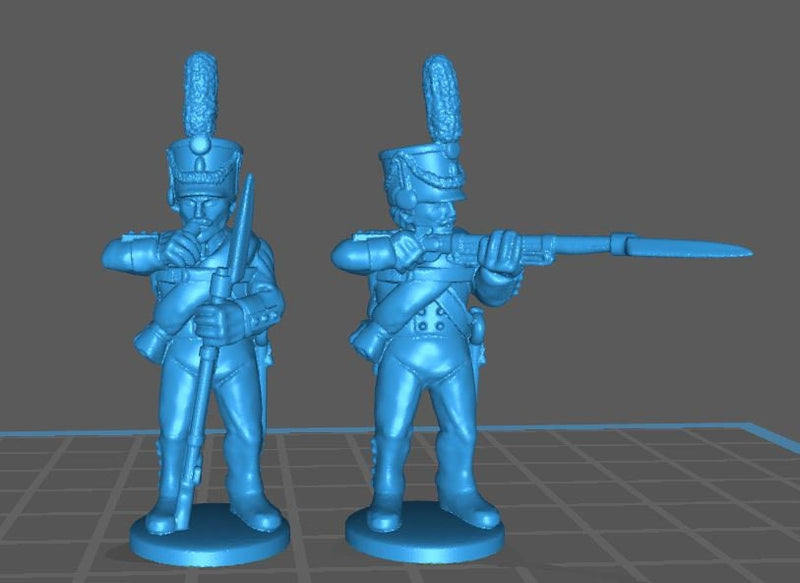 Russian Grenadiers/Jaegers wth shako 1807-12 btg - 11 minis - Great for Table Top War Games And Dioramas - Historical Wargaming - Resin 28mm