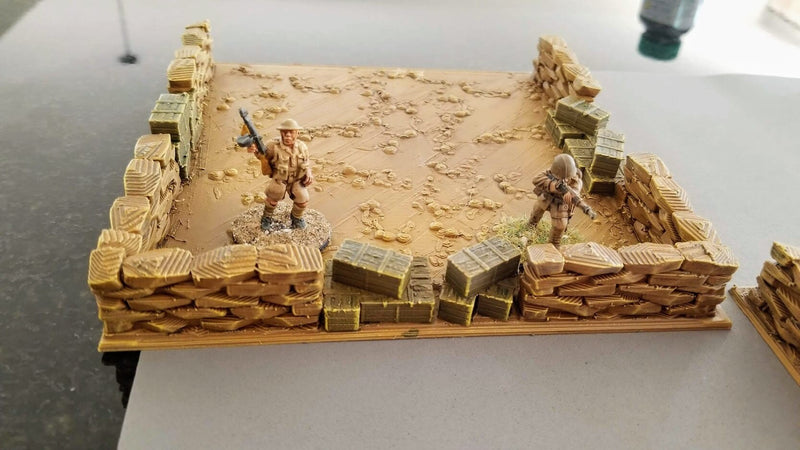 Italian Defensive Position - 6" X 6" - Great for Table Top War Games And Dioramas - 28 mm Miniatures - Bolt Action