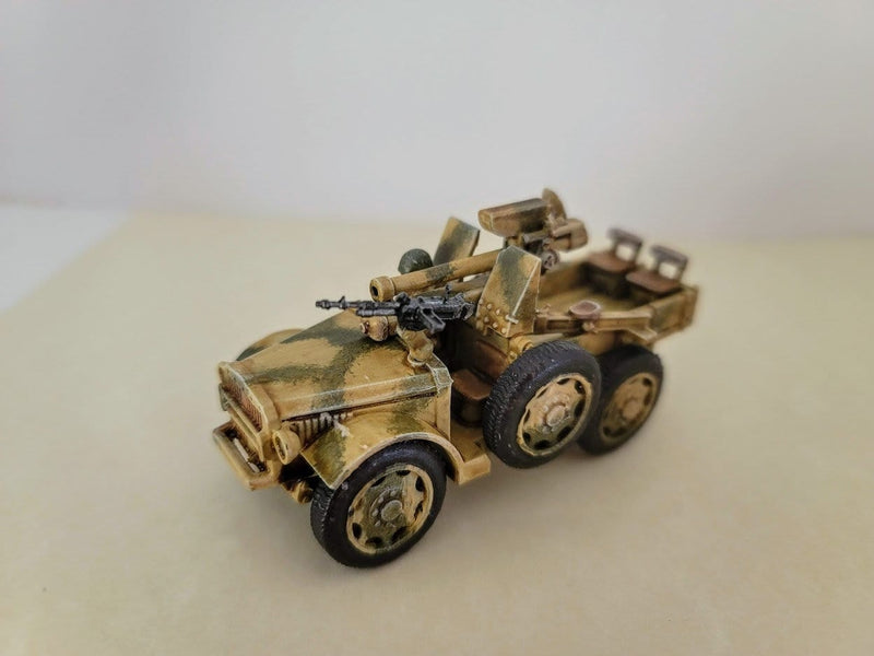 Italian TL 37 gun truck with 75/27 gun - War Games And Dioramas - Resin 28mm - Bolt Action