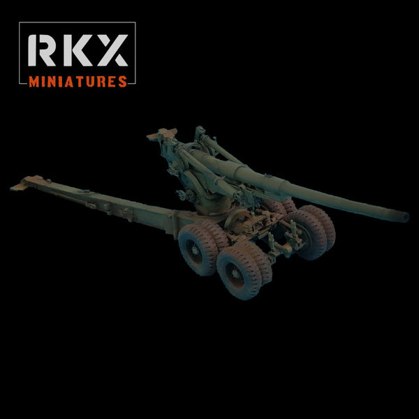155mm Longtom Artillery - US Army - Great for Table Top War Games And Dioramas - Resin 28mm Miniatures - Bolt Action - RKX