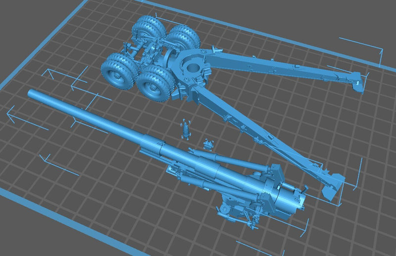 155mm Longtom Artillery - US Army - Great for Table Top War Games And Dioramas - Resin 28mm Miniatures - Bolt Action - RKX