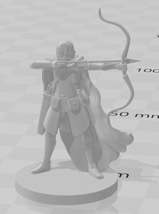 Dnd Ranger Mini Human Rangers Mini - DND - Pathfinder - Dungeons & Dragons - RPG - Tab