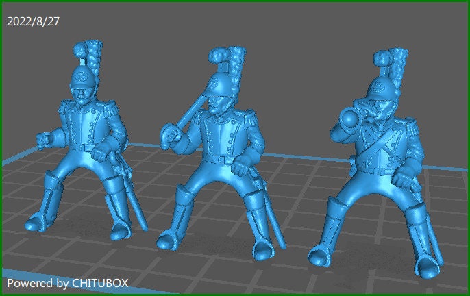 Belgian Carabinier rgt - 7 minis - Great for Table Top War Games And Dioramas - Historical Wargaming - Resin 28mm Miniatures